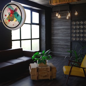 Round LED Wall Panel - Industrial Interior Decor