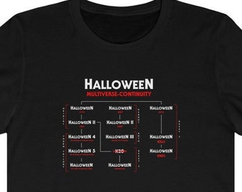 Halloween T-shirt| Horror Fans | Halloween Multiverse Continuity | Michael Meyers|Unisex | Jersey Short Sleeve Tee