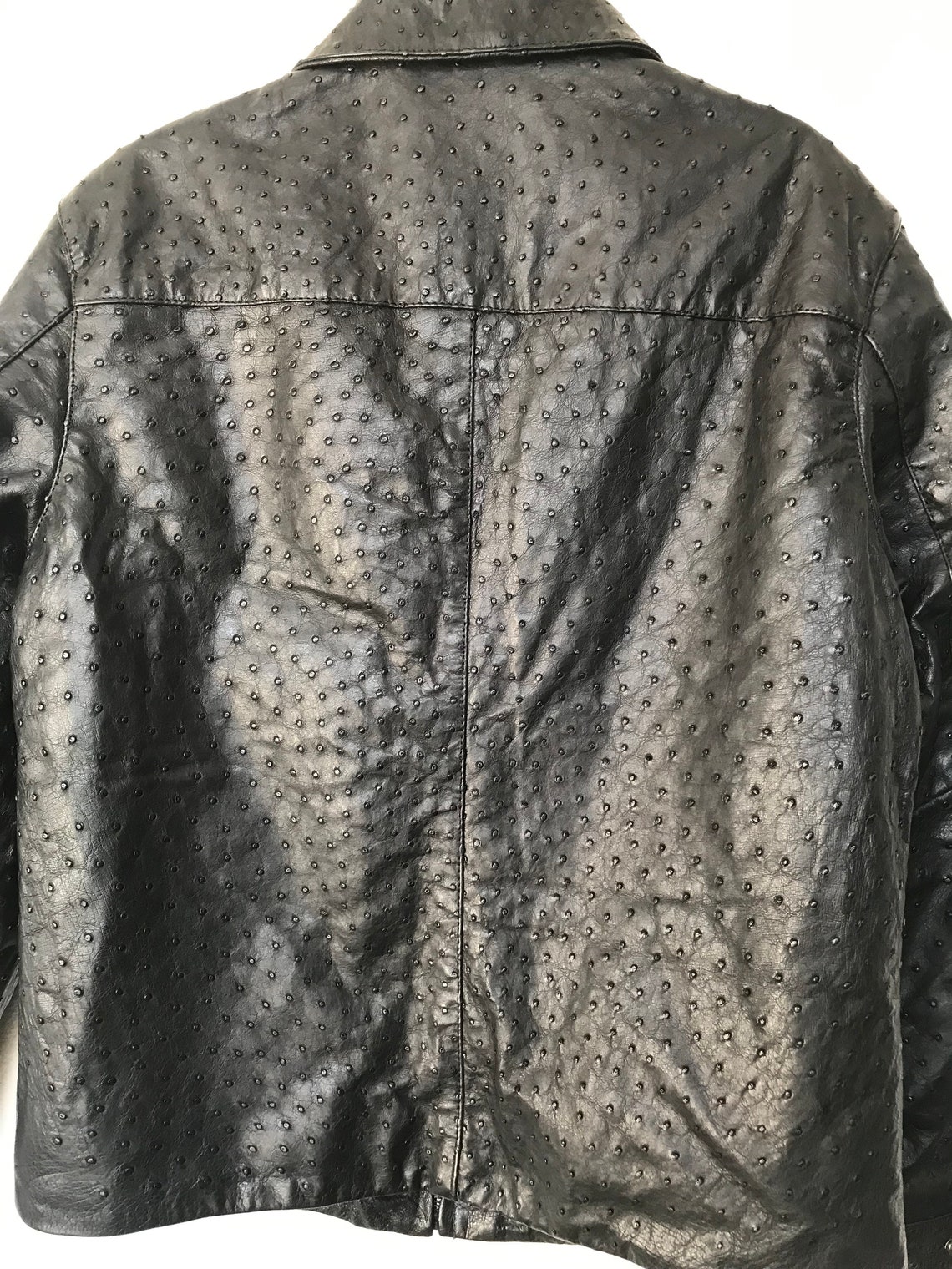 Ostrich Leather Jacket Etsy