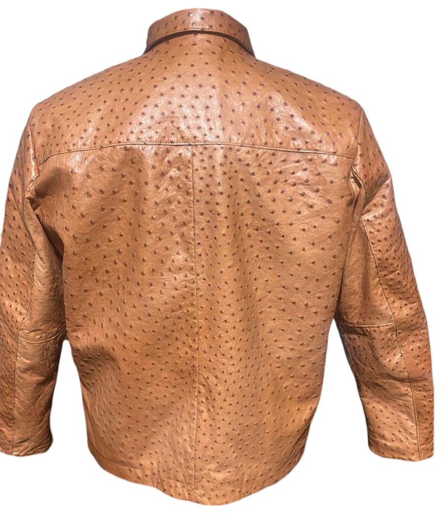 Ostrich Leather Jacket Etsy