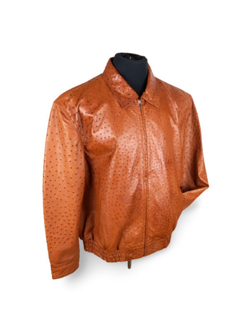 Ostrich Leather Jacket Etsy