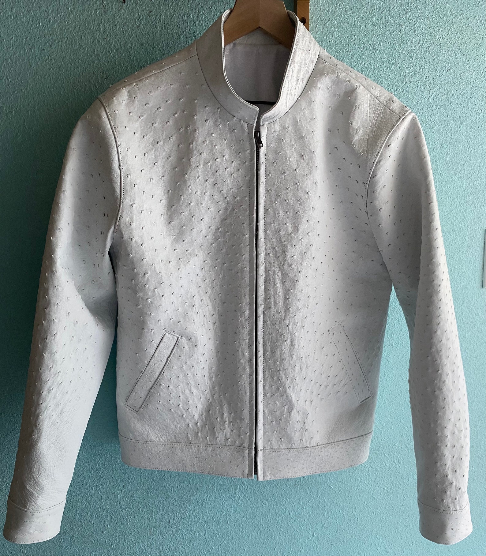 Ostrich Leather Jacket Etsy