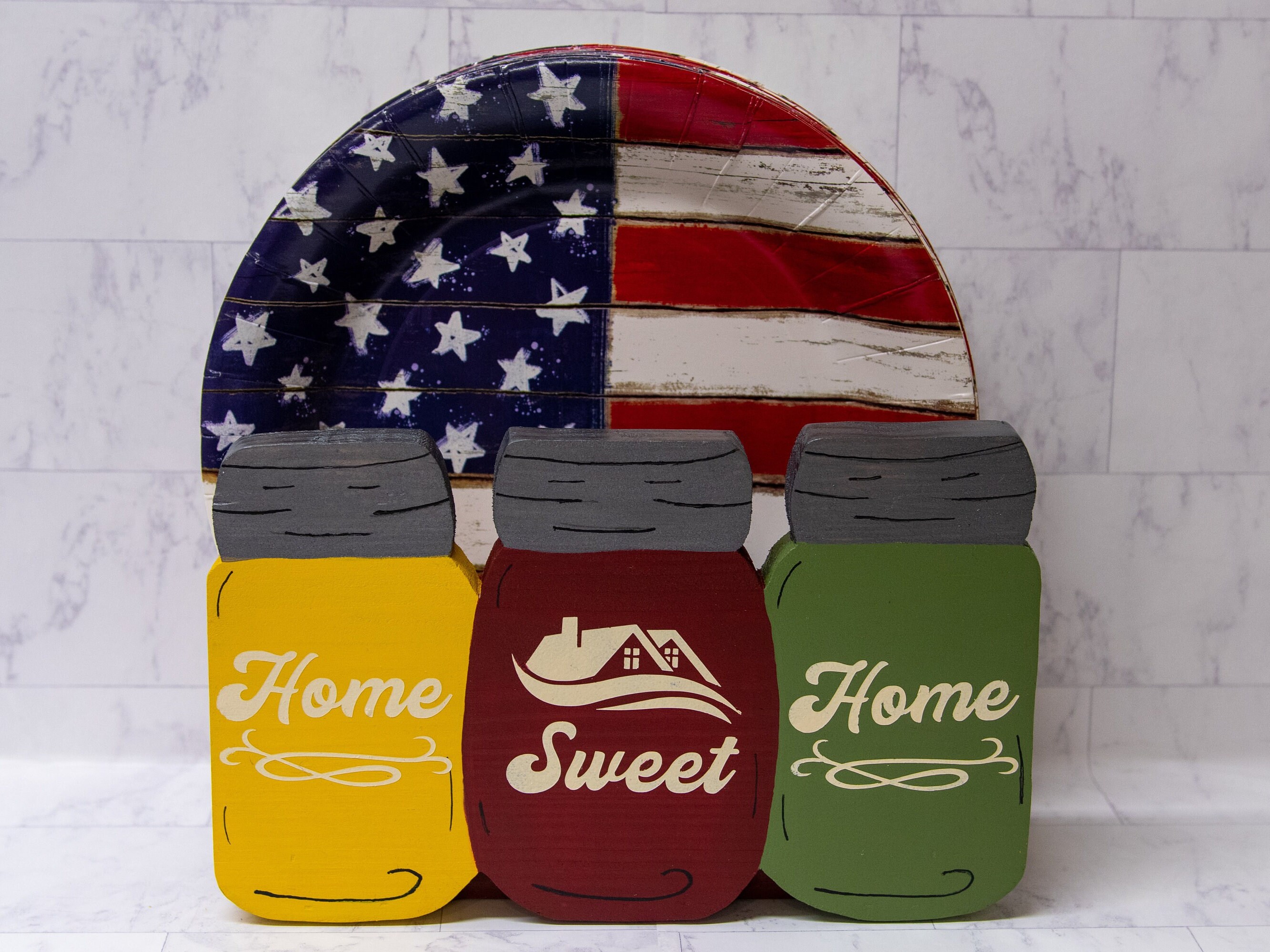 Paper Plate Holder, Napkin Holder, Kitchen Decor, Camper Decor, Party