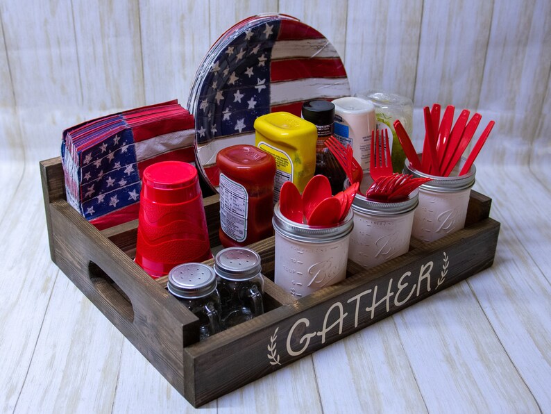 BBQ Tray Paper Plate Holder Cookout Use Party Tray Etsy