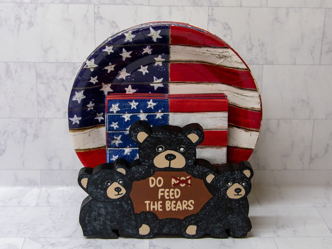 Paper Plate Holder Napkin Holder Kitchen Decor Feed the Etsy