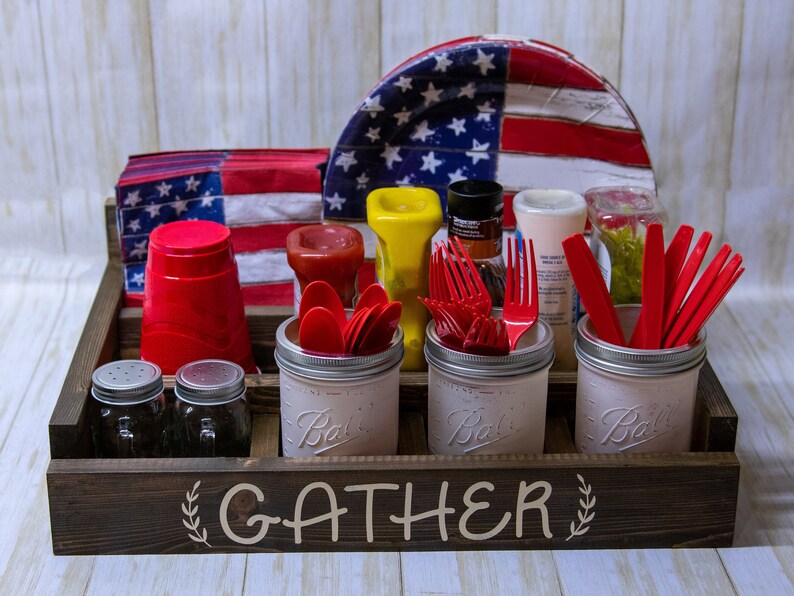 BBQ Tray Paper Plate Holder Cookout Use Party Tray Etsy