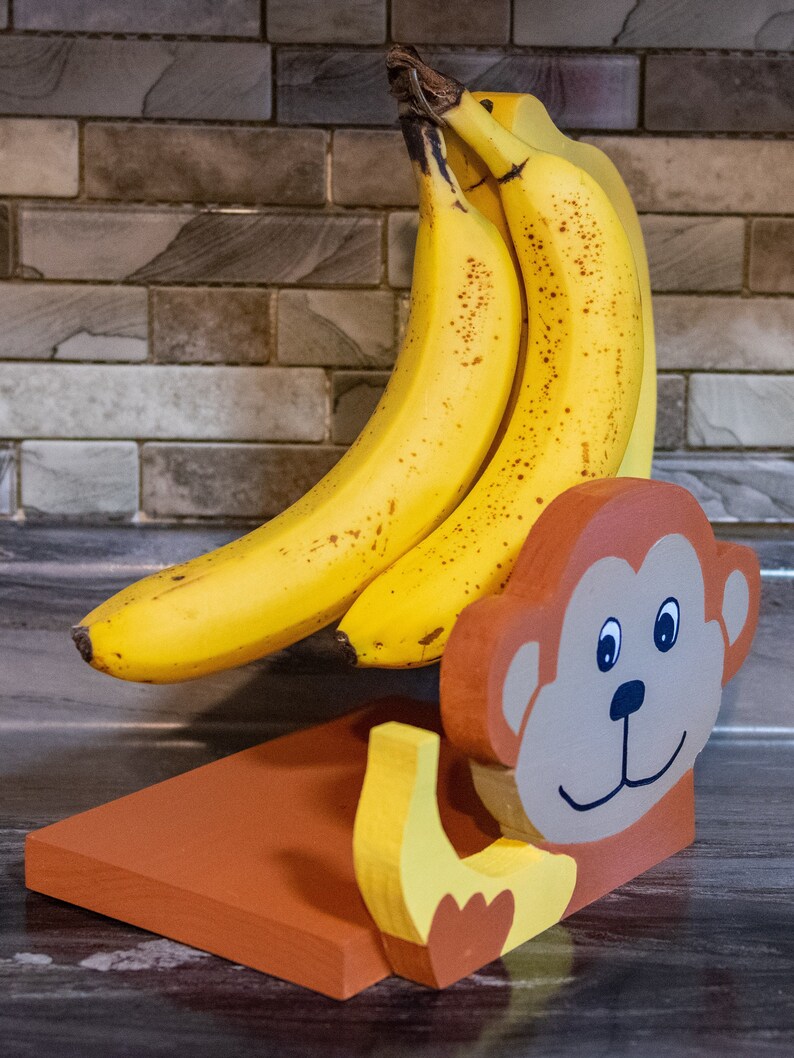 Banana Holder Monkey Banana Hanger Kitchen Decor Counter Etsy