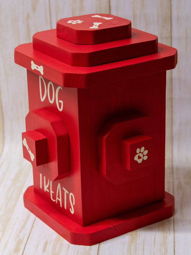 Dog Treat Container Fire Hydrant Treat Storage Pet Lover Etsy