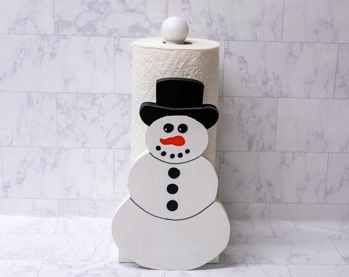 Christmas Standing Paper Towel Holder, Spare Toilet Paper Roll Holder
