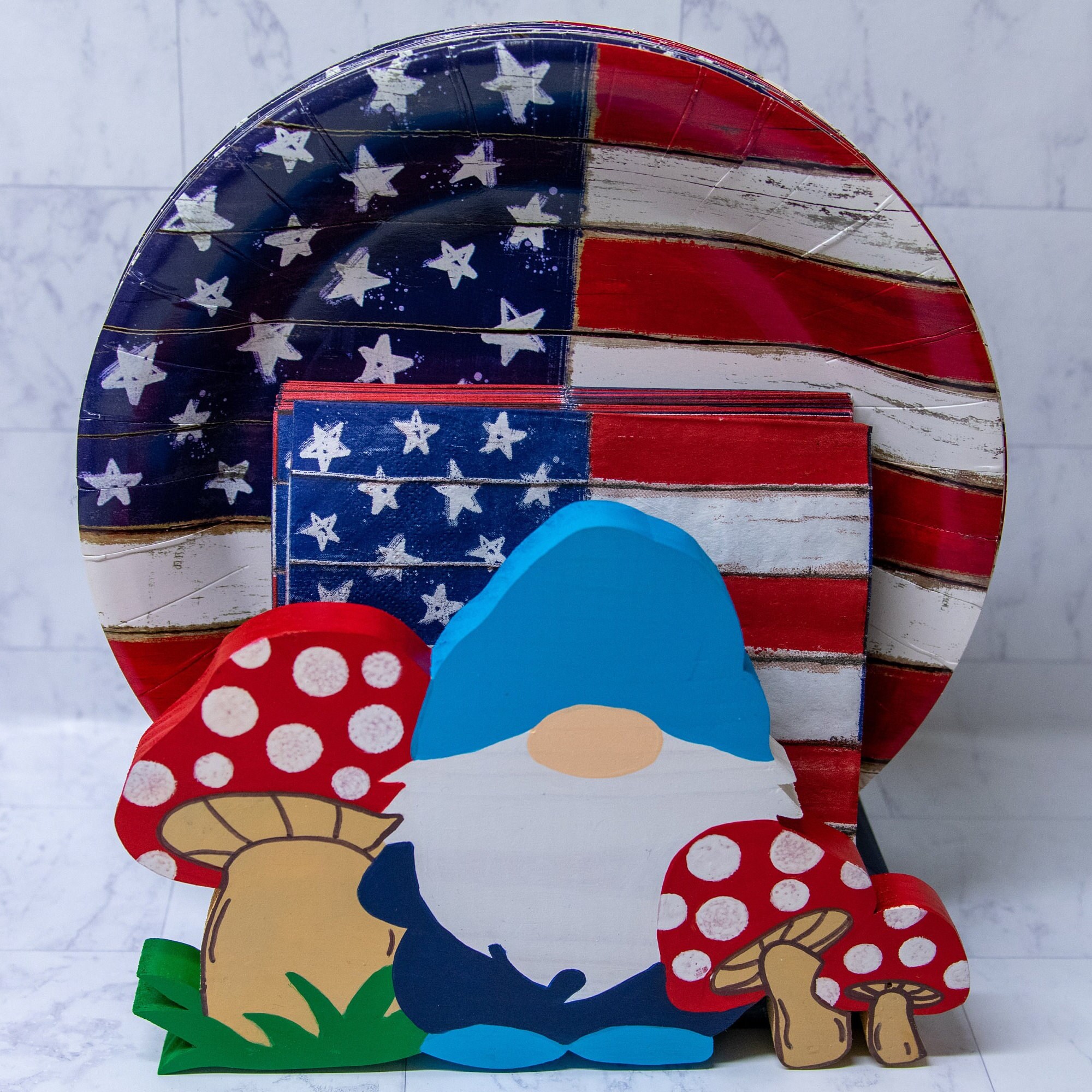 Paper Plate Holder Napkin Holder Kitchen Decor Gnome and Etsy