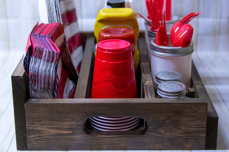 BBQ Tray Paper Plate Holder Cookout Use Party Tray Etsy