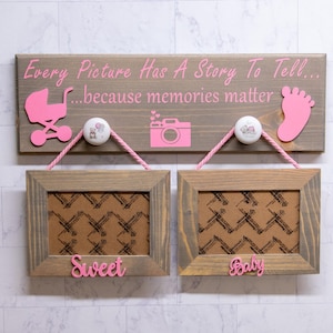 4x6 Photo Frames, Baby Pictures, Girl or Boy, Baby Bear, Wall Sign, USA Made