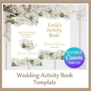 Wedding Activity Books for Kids, Canva Template Wedding Activity Book, Personalised Children&#39;s Wedding Favours, Print Your A5 Own Books