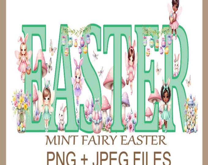 Whimsical Easter Fairy Clipart, Playful Watercolour Fairies PNG, Easter Instant Digital Clipart, Pink Easter Fairy Designs