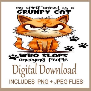 Gato sarcástico engraçado PNG, design de sublimação de gato bravo, design de citação de gato humorístico para camisetas, canecas, bolsas e muito mais, download instantâneo