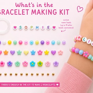 personalised braclete making kits for girls