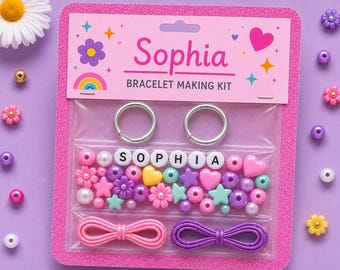 Personalised Keyring Making Kit for Kids | DIY Name Keychain Craft Activity