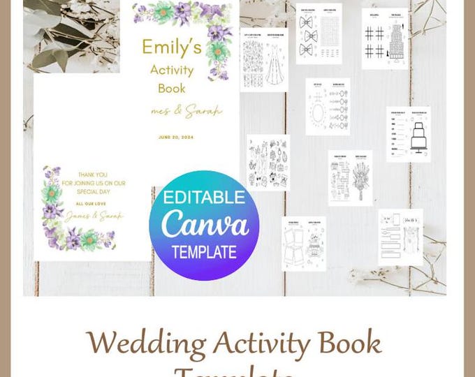 Wedding Activity Book for Kids - Wedding Keepsake - Digital Download - Wedding Reception Book - Table Activity Game - Best Game Ideas