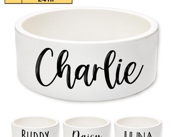 Custom Ceramic Pet Bowl - Personalized Dog or Cat Food & Water Bowl for New Puppy