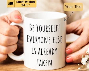 Custom Text Mug, Personalized Text Coffee Cup, Customized Your Own Word Mug, Personal Quote / Phrase Coffee Mug, Birthday/Mom/Father Gift