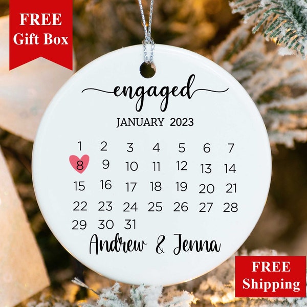 Engagement Christmas Ornament Etsy
