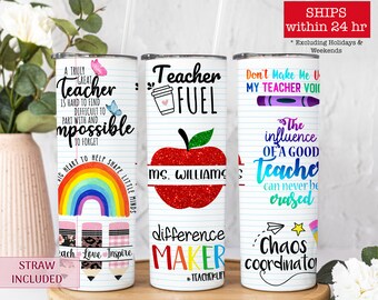 Teacher LifeTumbler, Motivational Teacher Tumbler, Positive Quote Tumbler, Mental Health Tumbler Appreciation Gift For Her