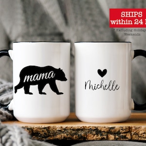 Mother- Mama Bear Mug, Mother&#39;s Day Gift, New Mom Mug, Mug for Mom, New Mom Gift, Personalized Mom Gift