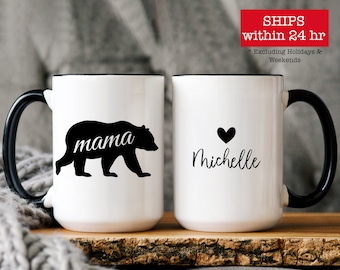 Mother- Mama Bear Mug, Mother's Day Gift, New Mom Mug, Mug for Mom, New Mom Gift, Personalized Mom Gift