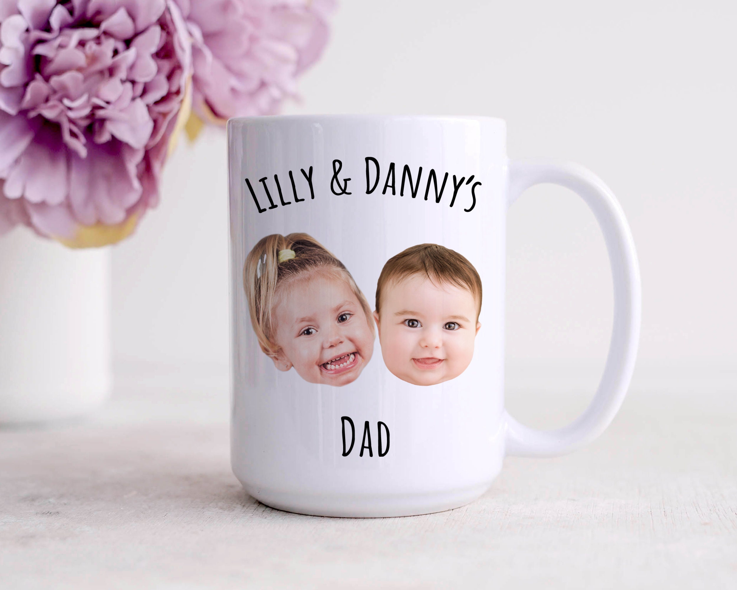 Discover Custom Baby Face Photo Coffee Mug, Mother's Day Baby / Kid Picture Mug, Fathers Day Personalize Child Image Coffee Mug