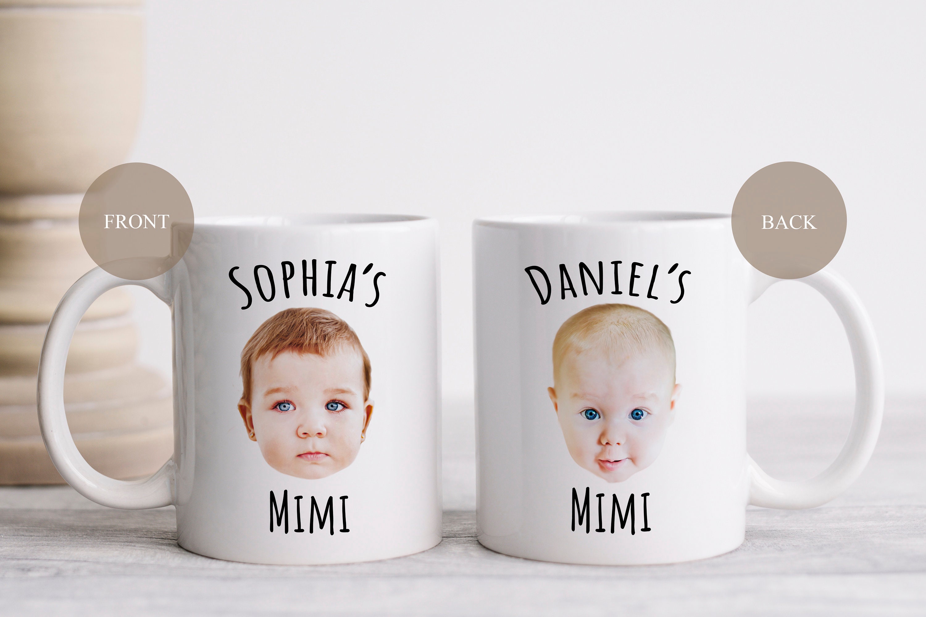 Discover Custom Baby Face Photo Coffee Mug, Mother's Day Baby / Kid Picture Mug, Fathers Day Personalize Child Image Coffee Mug