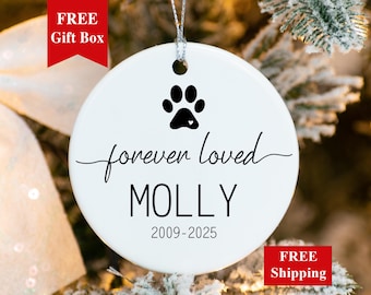 Custom Dog Memorial Ornament 2025, Personalized In loving Memory Pet Ornament - Remembrance Ornament, Dog /Cat Loss Gift - Keepsake