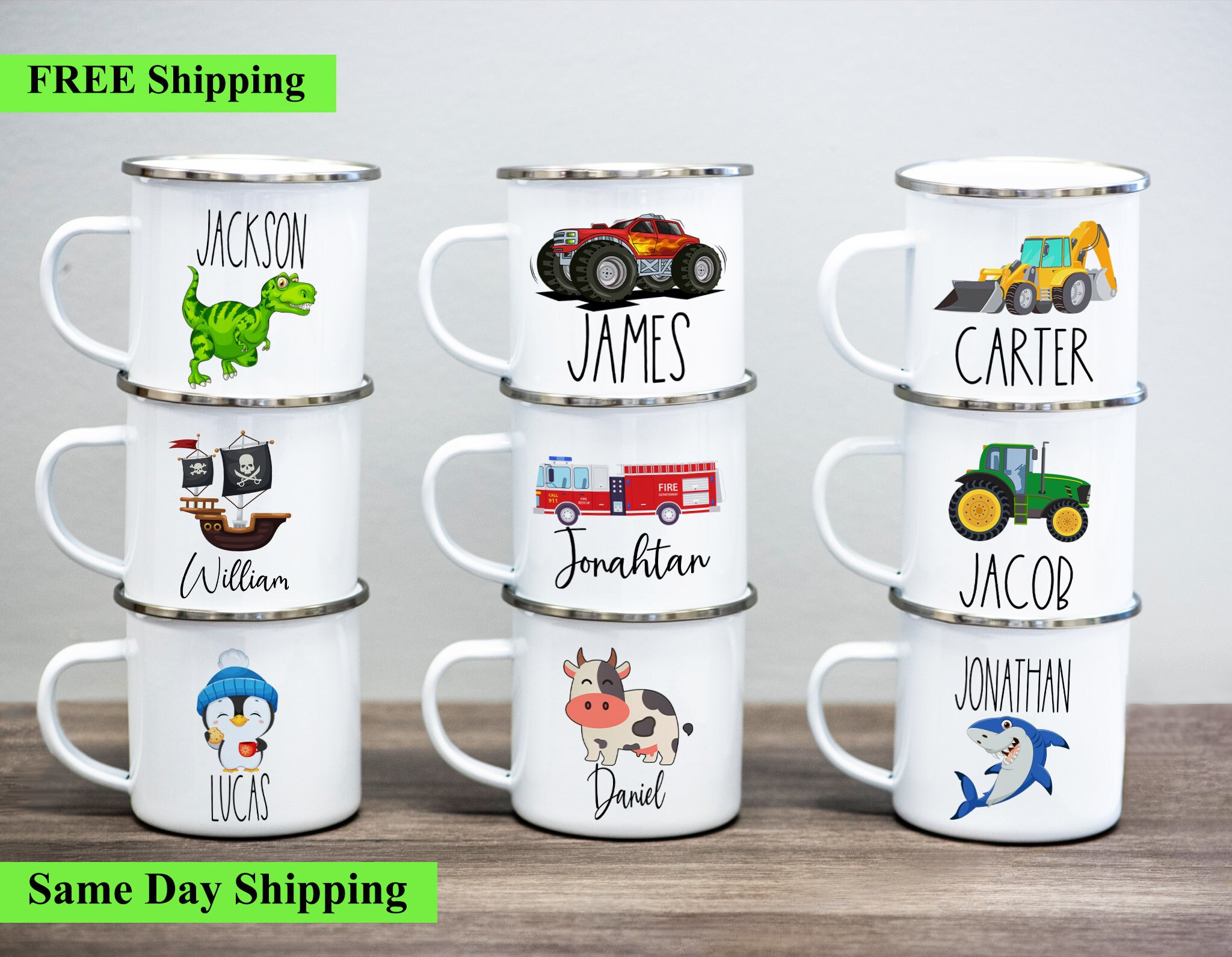 Personalized Mug for Kids, Hot Chocolate / Coffee Mug for Boys, Kids  Shatterproof Mugs With Handle, Birthday Party Favors, Children's Gift -   Israel