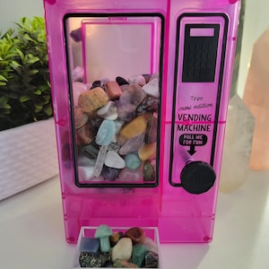Candy Dispenser, Cute Wending Machine Desktop, Manual Candy Machine,Dispens  Pink