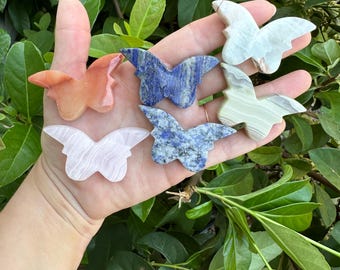 Crystal Butterflies, Small Butterfly Carving, Crystal Carvings, Crystal Butterfly, High Quality Crystals, Crystal Healing, Crystal Gifts