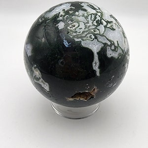 Moss Agate Sphere, Druzy Moss Agate Sphere, 78mm, Large Crystal Sphere, Crystals, High Quality, FREE SHIPPING, US Seller #2324