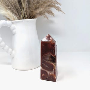 XL Carnelian Flower Agate Crystal Tower, Druzy Carnelian Flower Agate, Carnelian Tower, Crystal Mystery Box, Crystal Tower, XL Crystal Tower