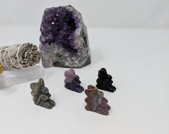 Mini Fairy Carvings, Fairy Carvings, Crystal Carvings, Fairies, Alter Crystals, Crystal Healing, Fast Shipping, High Quality, Butterflies