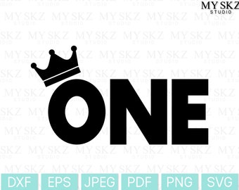 One First Birthday, 1st Birthday, Girl, Princess Crown Instant Digital ...