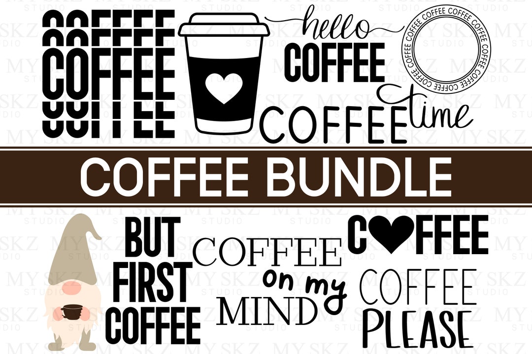 Coffee Bundle Dxf Eps Jpeg Pdf Png Svg Instant Digital - Etsy México