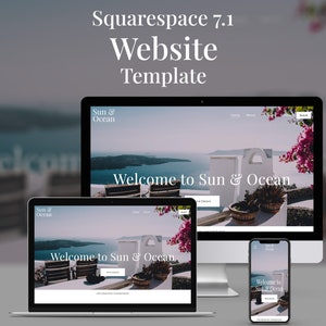 Travel Squarespace Website Template | Website Template for Vacation Rental, Travel Agencies, Travel Agents and Bloggers | Squarespace 7.1