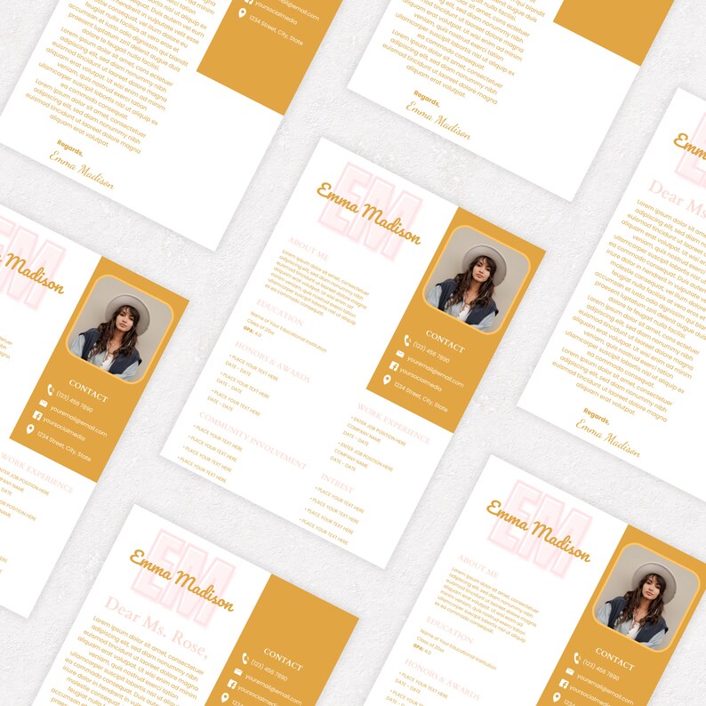Sorority Resume Template Editable - Il 794xN.5254774333 2b0s 