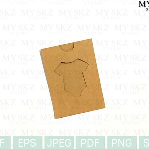 Baby Onesie Gift Card Holder Dxf, Eps, Jpeg, Pdf, Png, Svg Instant Digital Download Files