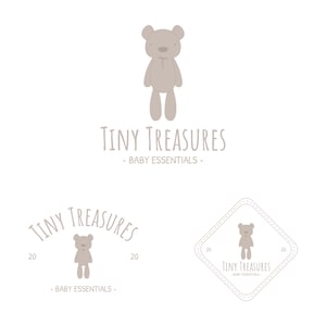 Premade Logo Design, Teddy Bear Logo, Baby Boutique Logo, Kids Boutique Logo, Nursery Logo, Logo Design, Kids Logo Design, Business Logo