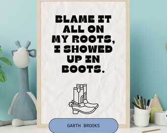 Paroles de chansons country des années 90 Wall Art Pack Two | Chansons country des années 90 | Art mural numérique | Art mural de pays | Paroles de musique country | Musique country