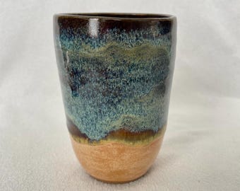 Handmade Stoneware Ceramic Tumbler, Pottery Cup, Food Safe Glaze