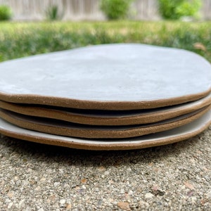 Appetizer plates, rapas plates, small plates, set of 4 plates, handmade plates, white plates, black plates, gift idea, entertaining plates