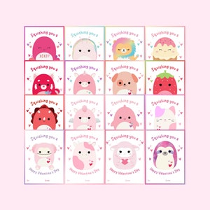 Ecraser les cartes de la Saint-Valentin - Imprimable - Téléchargement instantané - Saint Valentin pour enfants - Saint Valentin scolaire - Saint Valentin classe
