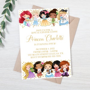 Princess invitation, Editable, Printable, Digital Download