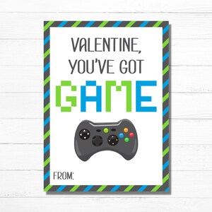 Gamer Valentine Card - Printable - Instant Download - Class Valentine ...
