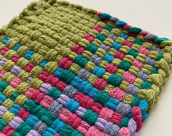 Woven Potholder - Cotton - Handmade